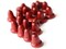 20 11mm Dark Red Wooden Bell Beads Vintage Wood End Beads Loose Bell Shaped Beads